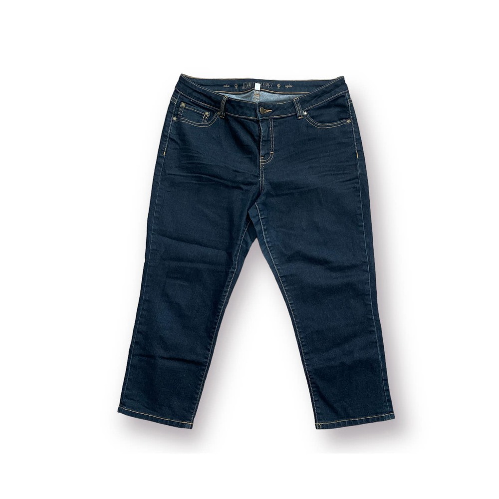 Women's Blue Petite Jennifer Lopez Capri Jeans